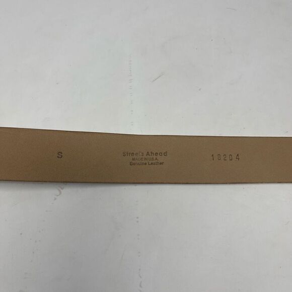 STREETS AHEAD VINTAGE GOLD WHITE METALLIC BELT - Picture 3 of 5